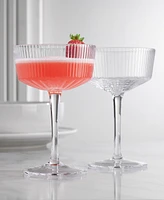 Godinger Sullivan Street Fluted Coupe Glasses, Set of 4
