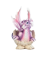 Fc Design "2-pc Set" 4"H February Birthstone Purple Dragon Baby Hatchling Figurine Statue Ornament Home Room Office Decor and Perfect Ideas for Housew