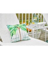 18" x 18" At The Beach Coastal Indoor/Outdoor Decorative Throw Pillow