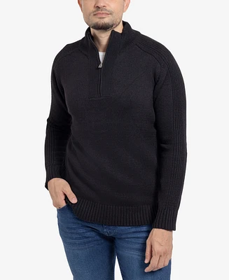 X-Ray Men's Quarter-Zip Pullover Sweater