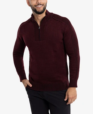 X-Ray Men's Quarter-Zip Pullover Sweater