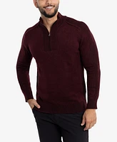 X-Ray Men's Quarter-Zip Pullover Sweater