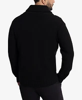 X-Ray Men's Shawl Collar Cable Knit Cardigan