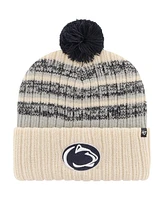 '47 Brand Men's Khaki Penn State Nittany Lions Tavern Cuffed Knit Hat with Pom