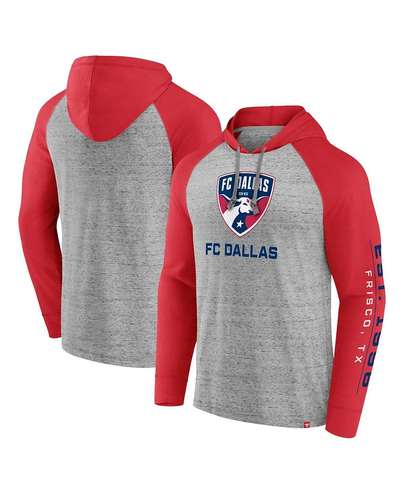 Fanatics Men's Steel Fc Dallas Deflection Raglan Pullover Hoodie