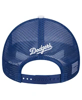 New Era Men's White/Royal Los Angeles Dodgers Spring Training Circle Foam A-Frame 9FORTY Trucker Adjustable Hat