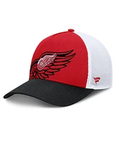 Fanatics Men's Red/Black Detroit Red Wings Authentic Pro A-Frame Rink Adjustable Hat