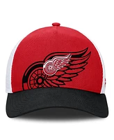 Fanatics Men's Red/Black Detroit Red Wings Authentic Pro A-Frame Rink Adjustable Hat