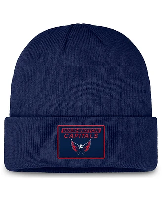 Fanatics Men's Navy Washington Capitals Authentic Pro Cuffed Knit Hat