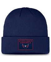 Fanatics Men's Navy Washington Capitals Authentic Pro Cuffed Knit Hat