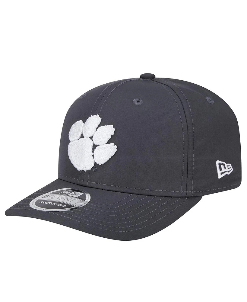 New Era Men's Charcoal Clemson Tigers 9SEVENTY Stretch-Snap Hat