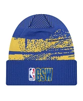 New Era Men's Royal Golden State Warriors Tip-Off Cuffed Knit Hat