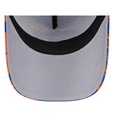 New Era Men's Blue/Orange New York Knicks Tip Off A-Frame Trucker 9FORTY Adjustable Hat