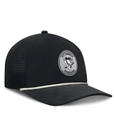 Fanatics Men's Black Pittsburgh Penguins Front Office Performance A-Frame Adjustable Hat