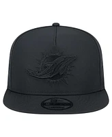 New Era Men's Black Miami Dolphins Hydro A-Frame 9FIFTY Snapback Hat