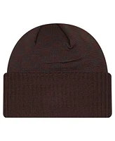 New Era Men's Brown Cleveland Browns Checkered Cuffed Knit Hat