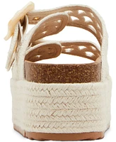 Madden Girl Bali Crochet Double-Strap Flatform Footbed Sandals