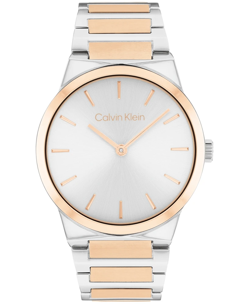Calvin Klein Women's Ck Linear Elegance Two-Tone Stainless Steel Bracelet Watch
