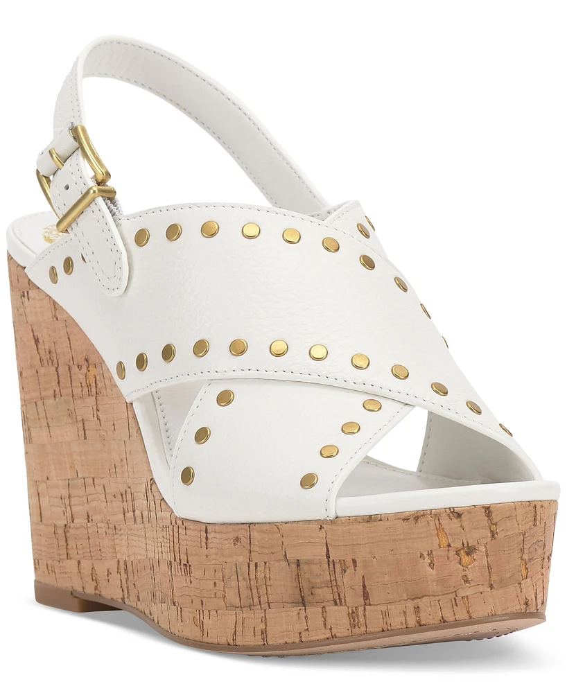 Vince Camuto Women's Ellna Studded Platform Wedge Sandals