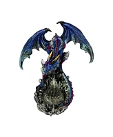 Fc Design "2-pc Set" 7.5"H Led Purple Dragon with Faux Crystal Figurine Statue Ornament Home Room Office Decor and Perfect Ideas for Housewarming, Hol