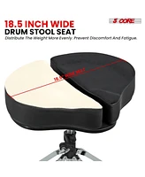 5 Core Drum Throne Thick Padded High Density Sponge Seat Adjustable Guitar Stool Motorcycle Style Saddle Music Chair