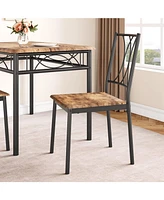 gaomon Dining Table and Chairs Set, Square Dining Room Table Set for Kitchen, Dining Room, Apartment, Dinette