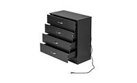 Slickblue 4-Drawer Nightstand Dresser for Stylish and Functional Bedroom Storage