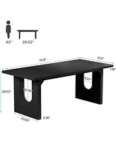 Tribesigns Modern Executive Desk, 70.9" Large Office Computer Conference Table Meeting Room Table, Simple Workstation Business Furniture for Hom