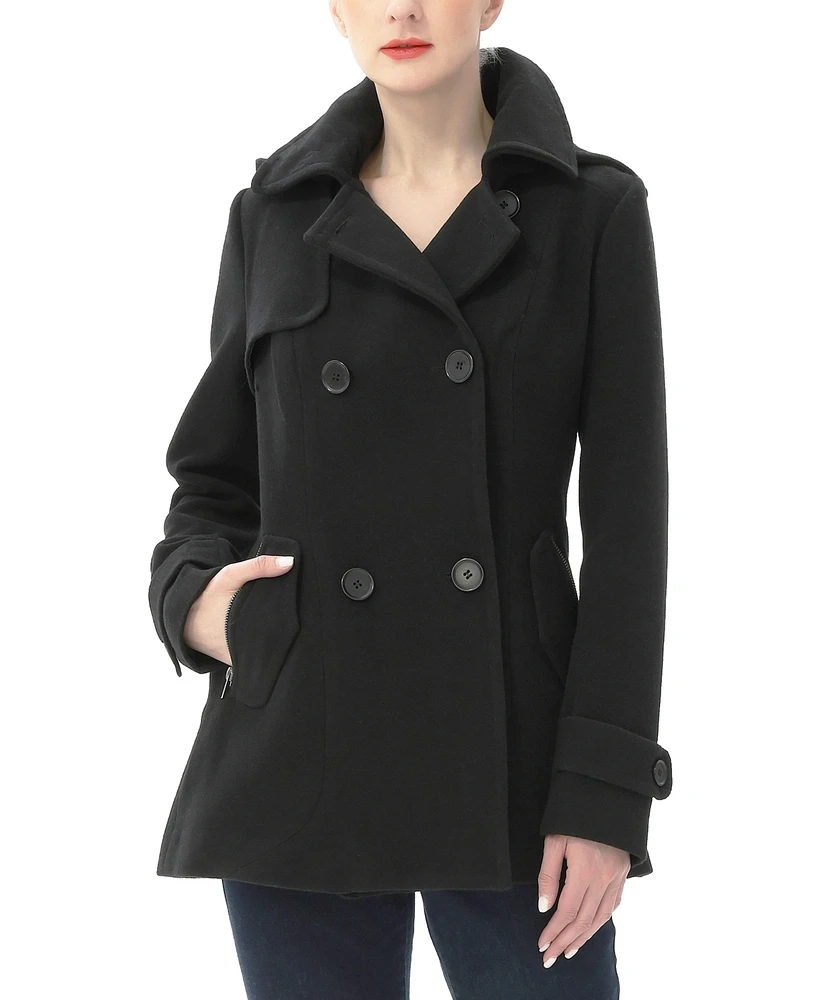 kimi + kai Women's Woimen's Mira Wool Blend Hooded Pea Coat