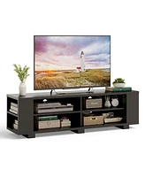 Gouun 59 Inch Console Storage Entertainment Media Wood Tv Stand