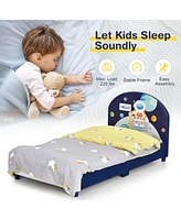 Gouun Kids Upholstered Platform Bed with Headboard and Footboard