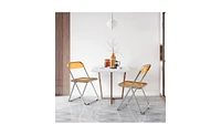 Slickblue 2 piece Fold-able Patio Plastic Folding Chairs