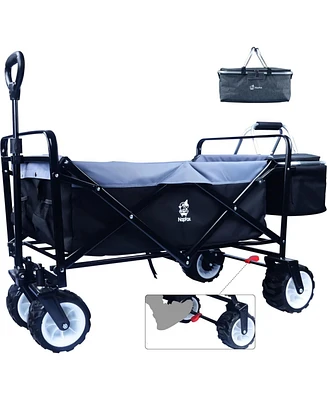 Slickblue Collapsible Heavy-Duty Beach Wagon Cart for All-Terrain Use and Easy Transport