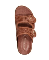 Marc Fisher Ltd Women's Valena Woven Double Strap Flat Sandals