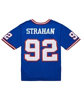 Mitchell & Ness Men's Michael Strahan Royal New York Giants Big Tall 1993 Retired Player Replica Jersey