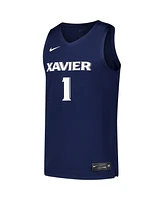 Nike Men's 1 Navy Xavier Musketeers Replica Basketball Jersey