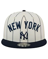 New Era Men's White New York Yankees Jersey Pinstripe 9FIFTY Snapback Hat