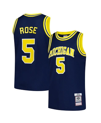 Mitchell & Ness Men's Jalen Rose Navy Michigan Wolverines 1991/92 Swingman Jersey