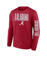 Fanatics Men's Crimson Alabama Tide Big Tall Vision Long Sleeve T-Shirt