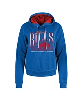 New Era Women's Royal Buffalo Bills Throwback Boxy Pullover Hoodie