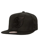 Mitchell & Ness Men's Black New Jersey Devils Soul Strike Cultivated Pearl Tonal Snapback Hat