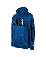 New Era Men's Dallas Mavericks Blue Tip-Off Collection Pullover Hoodie