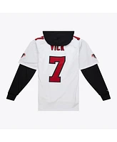 Mitchell & Ness Men's Michael Vick White Atlanta Falcons Player Name Number Hoodie Legacy Jersey