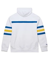 Mitchell & Ness Men's White Golden State Warriors Hardwood Classics Nights Head Coach Pullover Hoodie