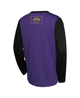 Nike Big Boys and Girls Purple Los Angeles Lakers 2024/25 City Edition Pregame Performance Long Sleeve Shooting T-Shirt