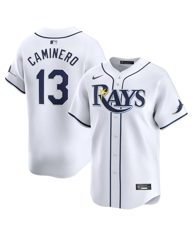 Nike Big Boys and Girls Junior Caminero White Tampa Bay Rays Home Limited Player Jersey