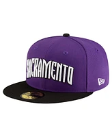 New Era Men's Purple, Black Sacramento Kings 2024/25 Classic Edition Jersey Hook 59FIFTYFitted Hat