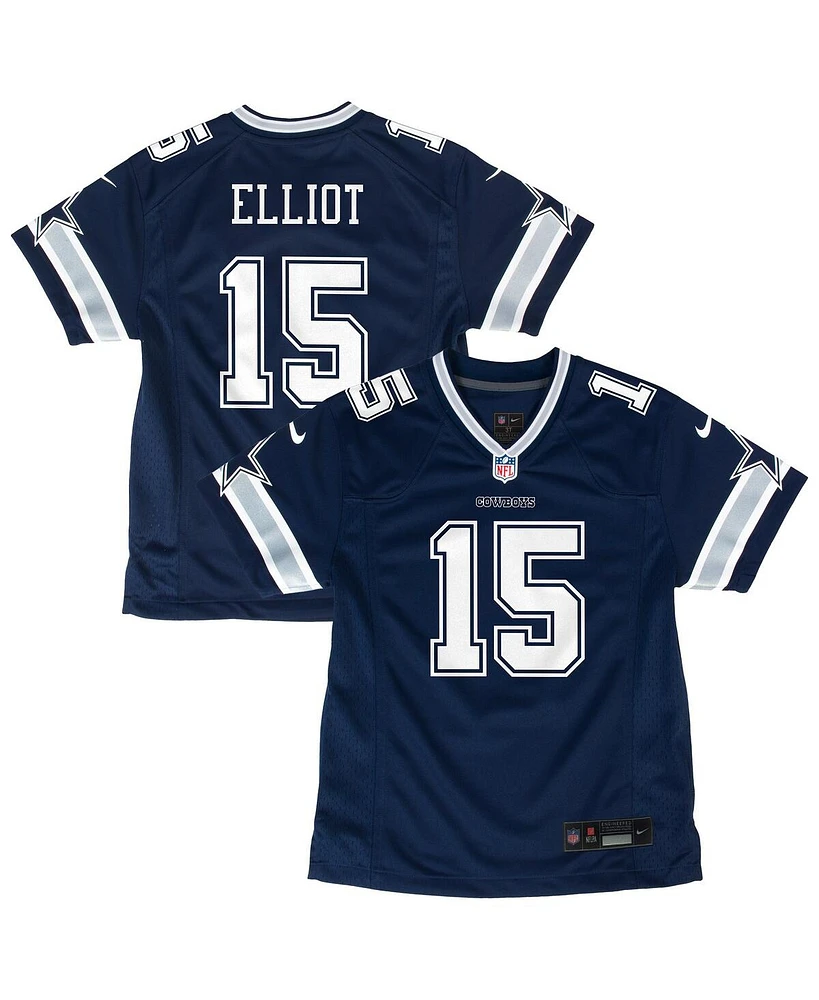 Nike Big Boys and Girls Ezekiel Elliott Navy Dallas Cowboys Game Jersey