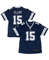 Nike Big Boys and Girls Ezekiel Elliott Navy Dallas Cowboys Game Jersey