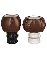 Geeki Tikis Princess Leia Han Solo Star Wars Jerrod Maruyama 16oz. Cupful of Cute Han Leia Figural 2-Pack Mug Gift Set